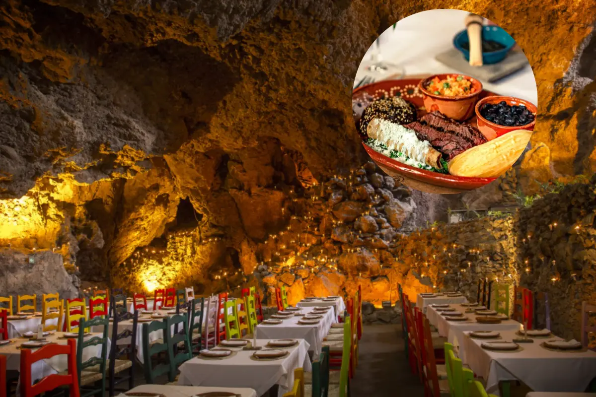 Restaurante que se encuentra dentro de una gruta. Foto: IG (@lagrutamx)