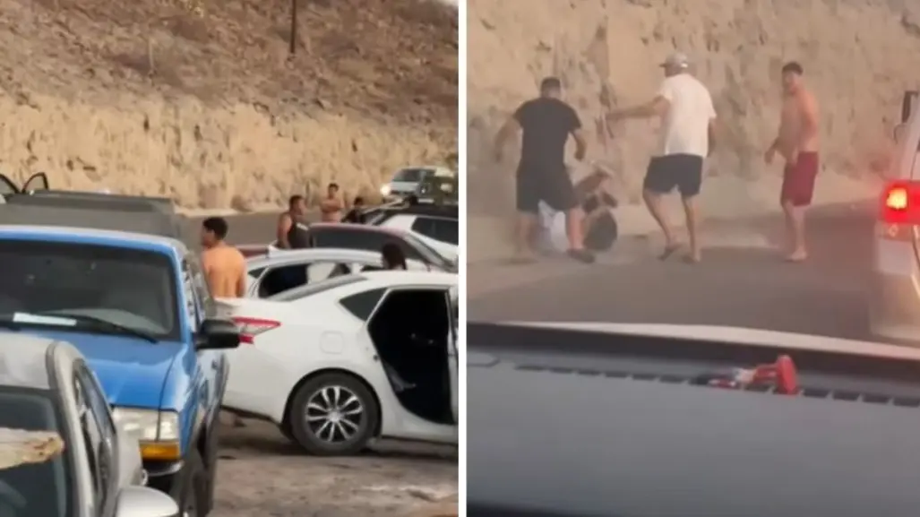 ¡Se calentaron los ánimos! Hombre saca arma de fuego durante riña en playa Pichilingue