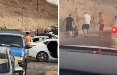 ¡Se calentaron los ánimos! Hombre saca arma de fuego durante riña en playa Pichilingue
