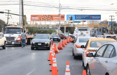 Realiza Monterrey ajustes en carril de contraflujo en Morones Prieto