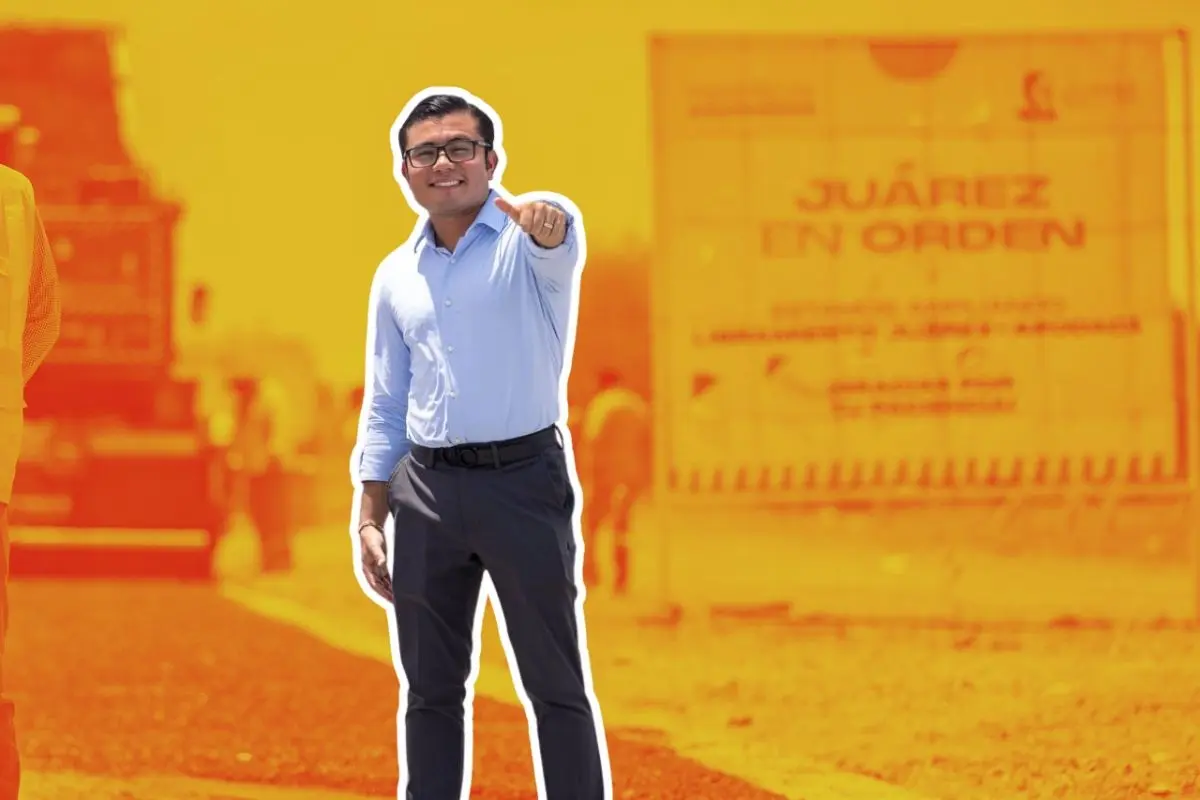 Así avanza la pavimentación que mejorará el tráfico en el norte de Juárez. Foto: Félix Arratia