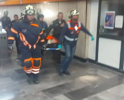 Mujer se lanza a vías del Metro en Tacubaya; sobrevive con fracturas graves