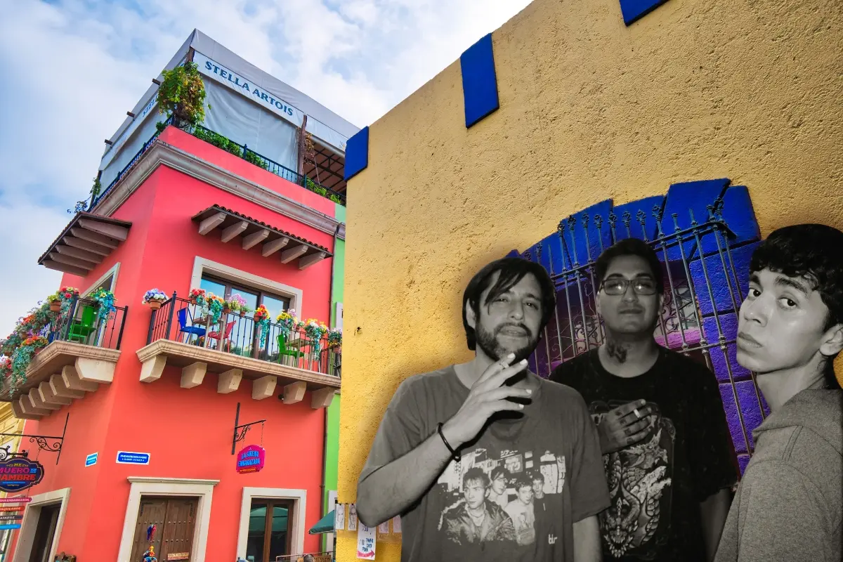 El Barrio Antiguo de Monterrey y un grupo de jóvenes. Foto: Canva