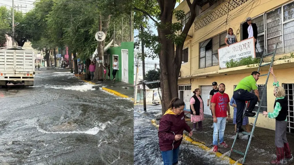 ¡Bajo el agua! Ruptura de tubería inunda casas en Ampliación Gabriel Hernández, en CDMX