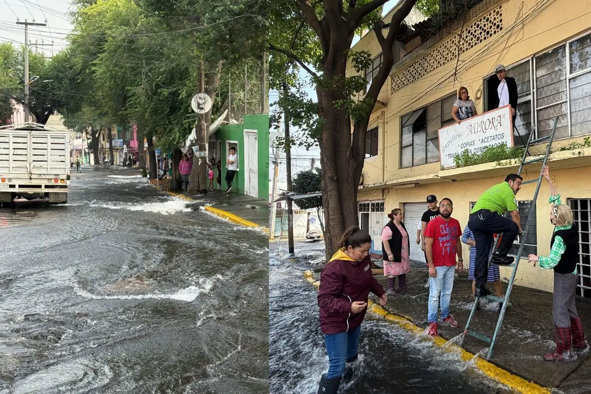 Fuga de agua en colonia Ampliación Gabriel Hernández de CDMX. Foto: Ramón Ramírez | Canva
