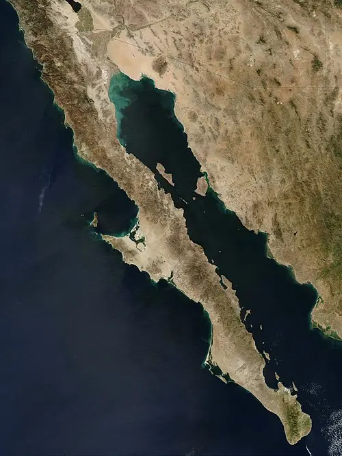 Península de Baja California. Foto: Wikipedia.