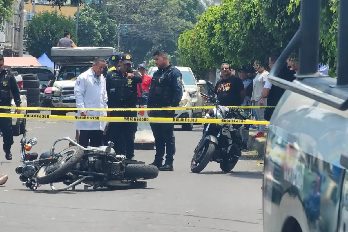 Accidente de Motocicleta en Azcapotzalco. Foto: Luis Antonio Alfaro