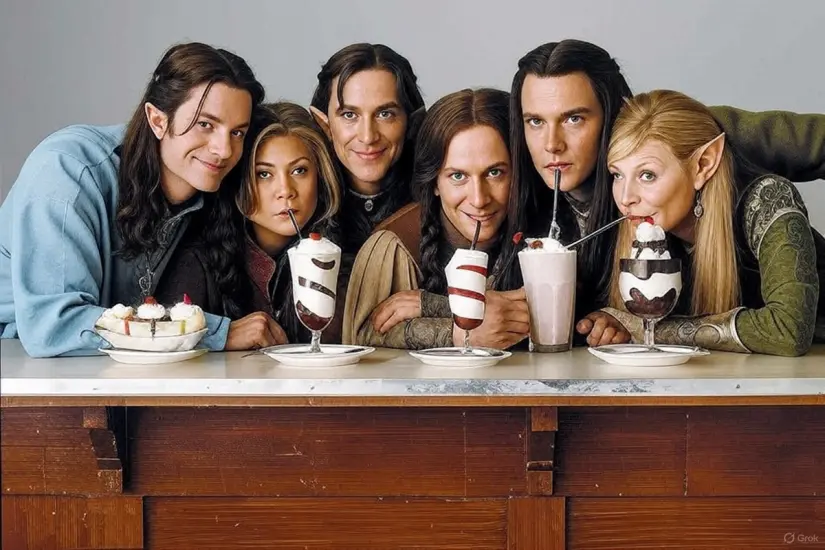 La fusión de dos mundos icónicos ha inspirado a los fans a imaginar a los personajes de Friends como héroes en El Señor de los Anillos. Foto: Canva