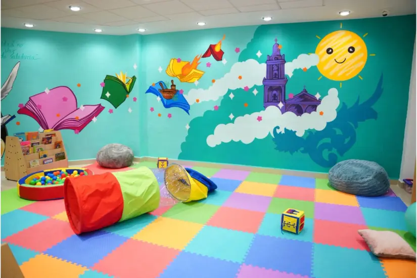 Una bebeteca es un espacio especializado para estimular y desarrollar el hábito de la lectura en menores de tres años. Foto: Gobierno de Nuevo Laredo 