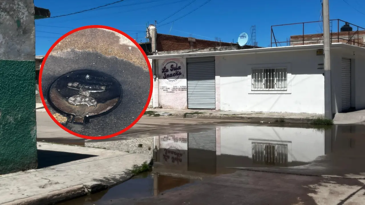 Colonias del sur de Durango, tienen problemas con el drenaje. Foto: Alejandro Ávila.