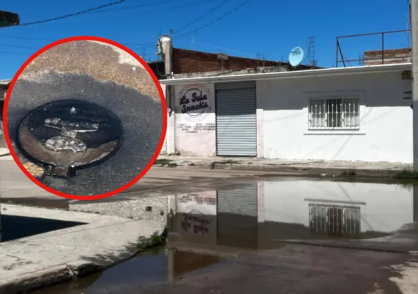 Esta colonia de Durango tiene problemas de aguas negras en una de sus principales calles