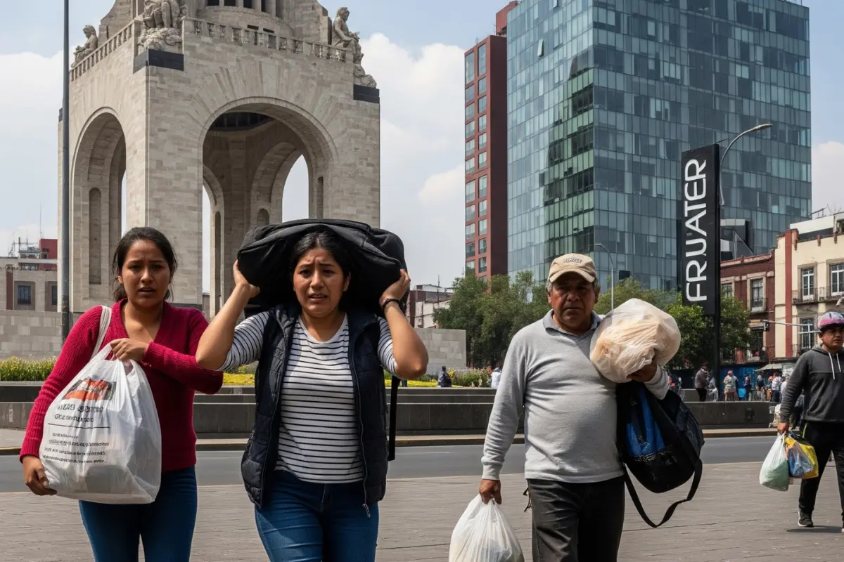 Calles gentrificadas y gente originaria desplazada en CDMX. Foto: IA