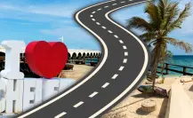 La carretera para llegar a 3 playas de Yucatán en menos de una hora
