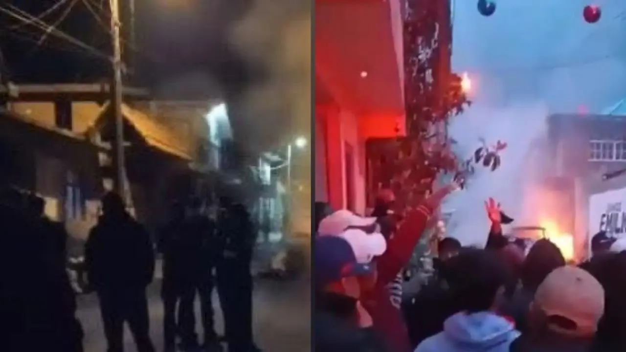 Enfrentamiento en Atlautla: vecinos reclaman justicia tras agresión y provocan disturbios. Foto: Está del carajo Toluca