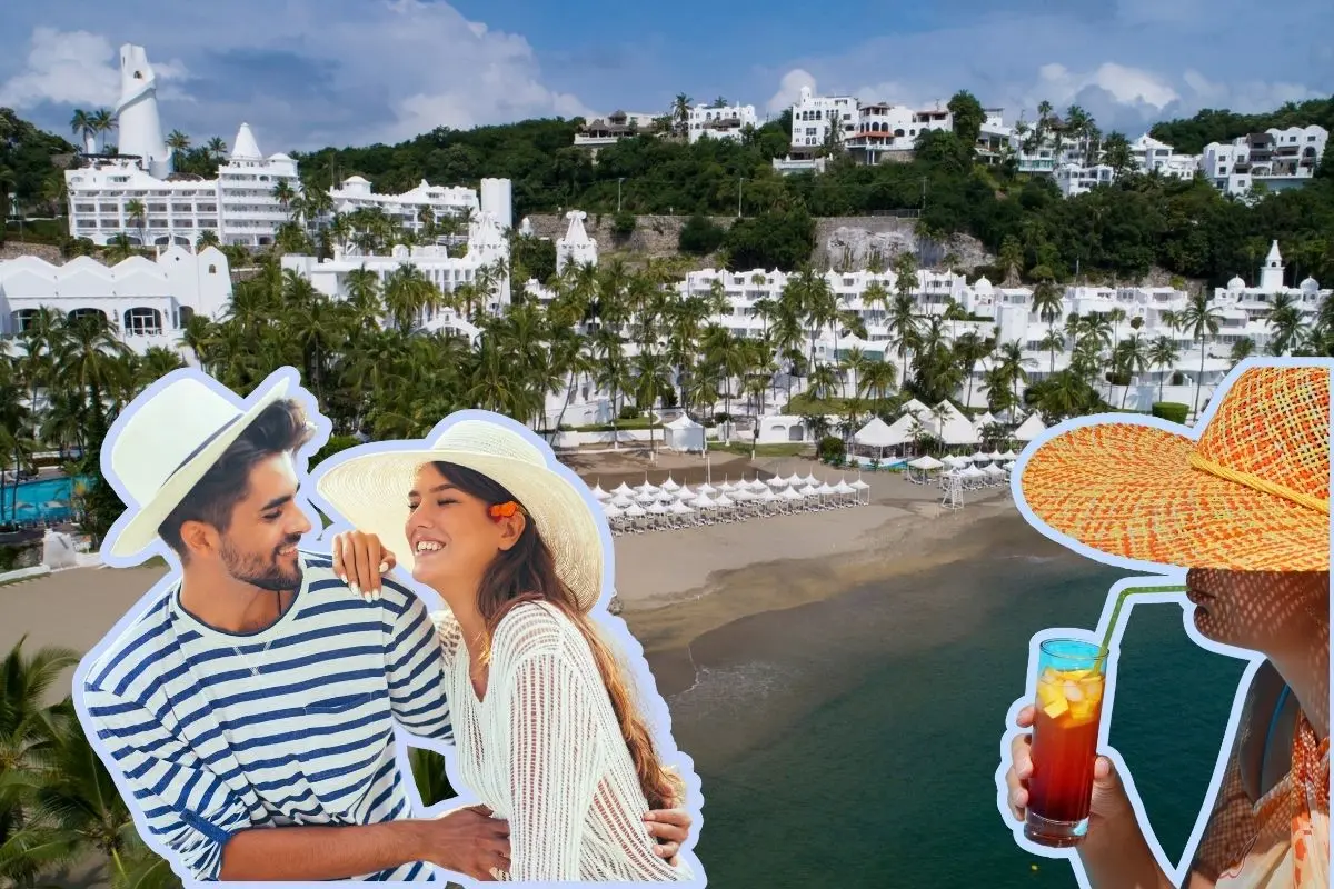 La playa Las Hadas, de Manzanillo, cuenta con una infraestructura estilo mediterráneo que te fascinará. Foto: Facebook Price Travel / Canva