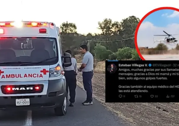 Mamá y tía de Esteban Villegas sufren accidente y confirma que ambas están bien