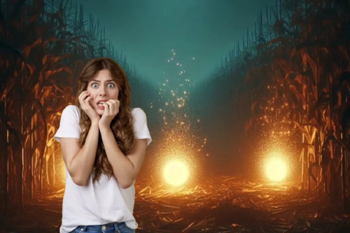 Bolas de fuego y chica asustada. Foto: mexicodesconocido.com.mx y Freepik | Canva