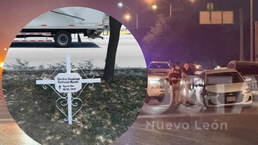 ¡Indignación en Santa Catarina! Roban cruz de oficial vial fallecida