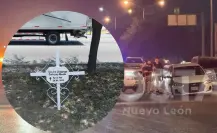 ¡Indignación en Santa Catarina! Roban cruz de oficial vial fallecida