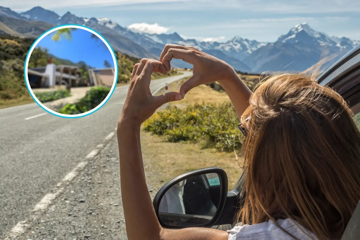 Una mujer en vehículo en carretera. Foto: Canva