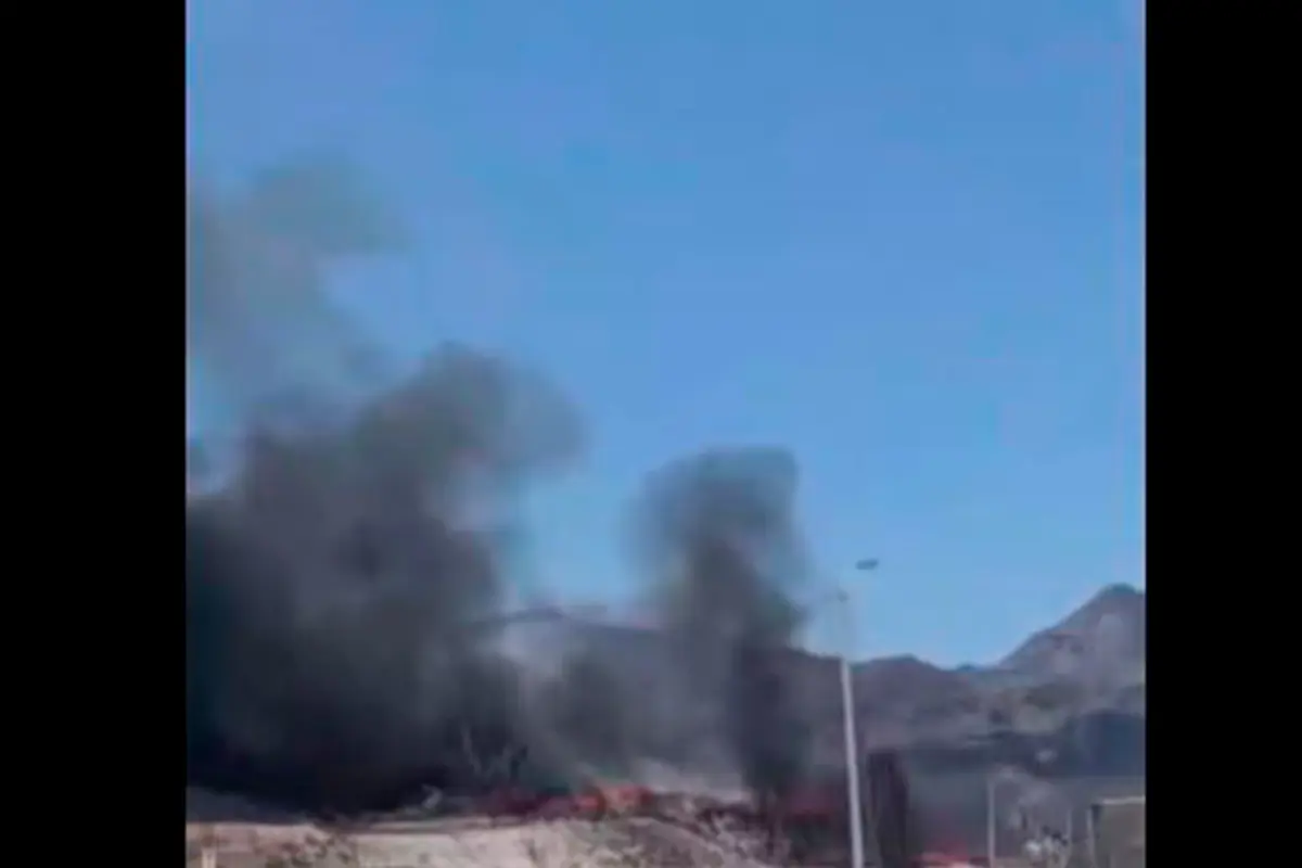 Un incendio se registra esta tarde en el relleno sanitario de La Paz. Foto: Facebook.
