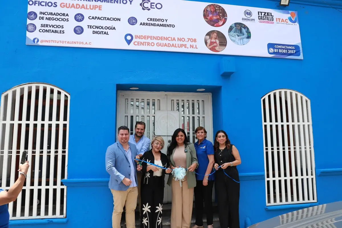 La diputada del PAN, Itzel Castillo, durante la inauguración del Centro de Entrenamiento y Oficios en el municipio de Guadalupe. Foto: Diego Ovalle
