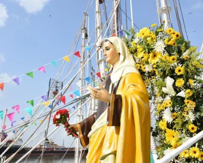 Celebran a la Virgen del Carmen, la patrona de los pescadores, en el sur de Tamaulipas