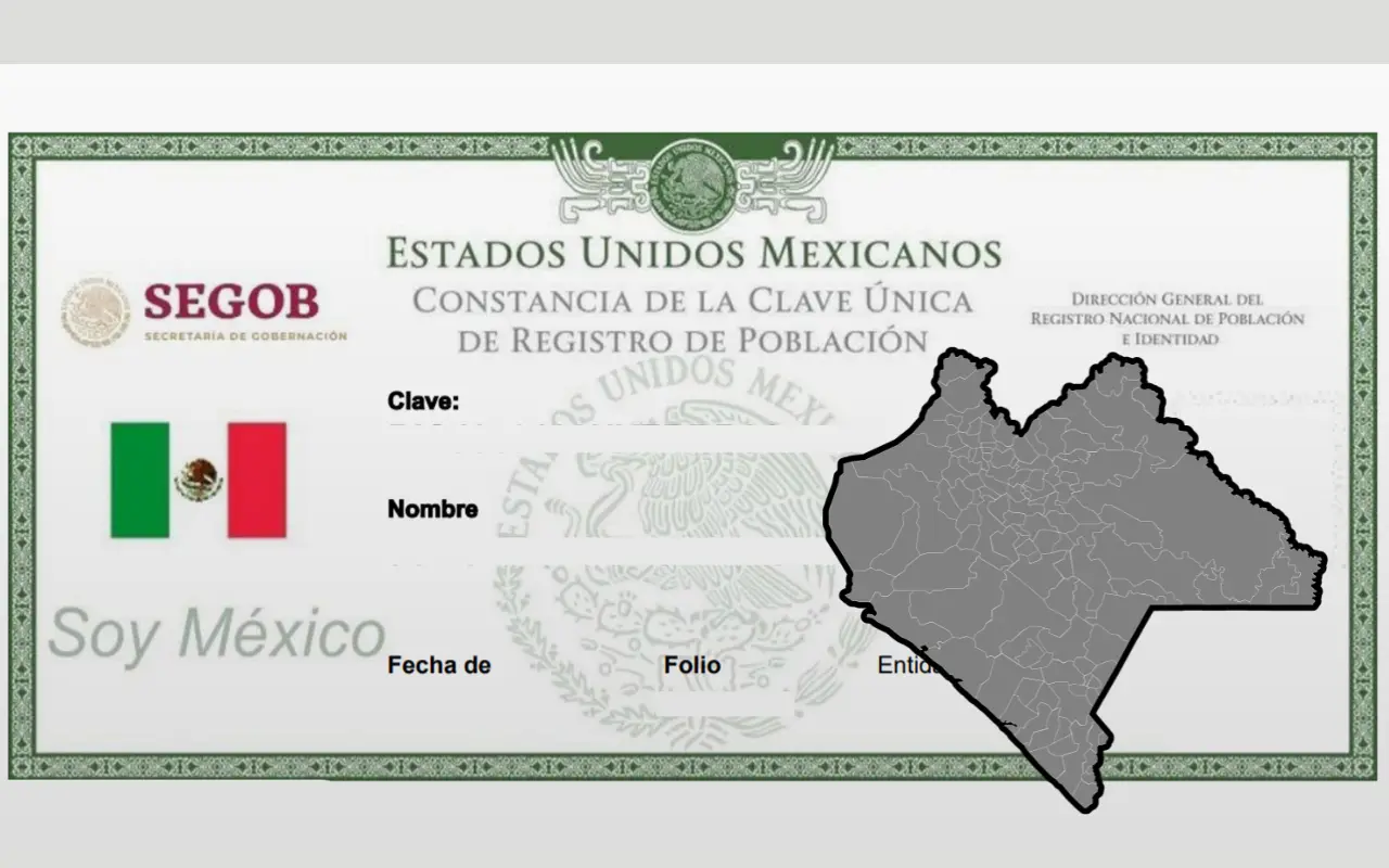 CURP y mapa de Chiapas. Foto: Consulado de México / Canva