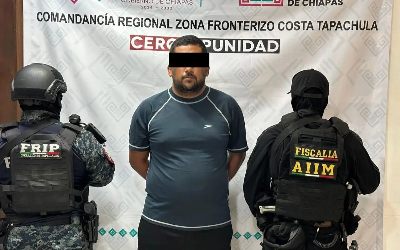 José N detenido por autoridades de Chiapas. Foto: Fiscalía General del Estado de Chiapas