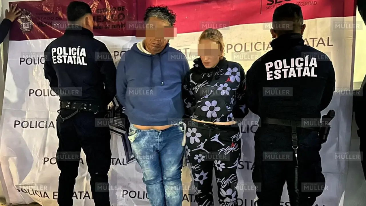 Detienen en Ecatepec a pareja que usaba subametralladora para robar en transporte público. Foto: Osvaldo Muller Periodista
