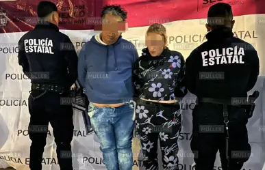 Detienen en Ecatepec a pareja que usaba subametralladora para robar en transporte público