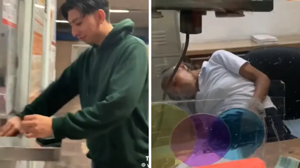 VIDEO | Metro CDMX investiga a trabajadora captada dormida en la taquilla de la estación