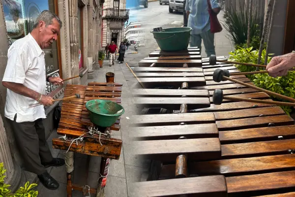 Leopoldo y la marimba, una historia de más de 50 años que hoy comparte en las calles de Durango 