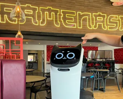 Conoce a Misu, la gatita robot que sirve ramen en este restaurante de Escobedo
