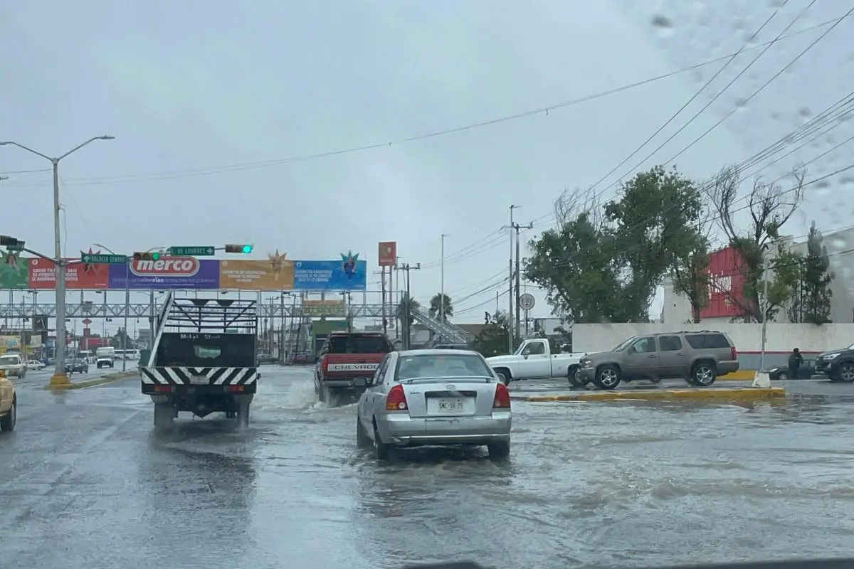 Saltillo inundado tras intensas lluvias / Foto: Leslie Delgado