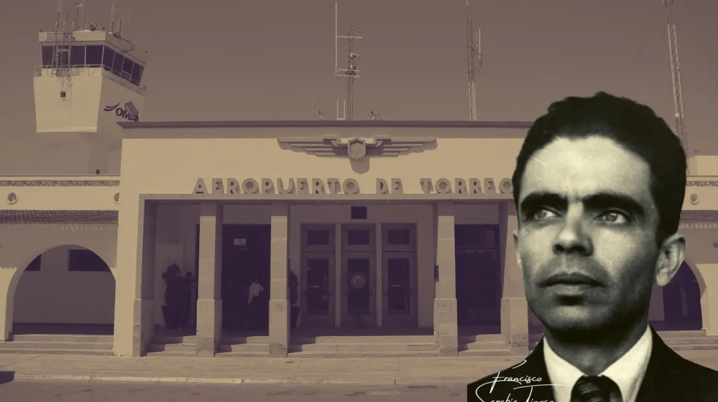 El aeropuerto de Torreón debe su nombre al piloto Francisco Sarabia. (Fotografía: Aeropuerto de Torreón)