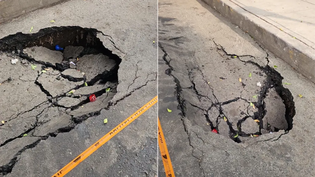 Socavón en Iztacalco alerta riesgo de hundimientos en la colonia Agrícola Oriental de CDMX