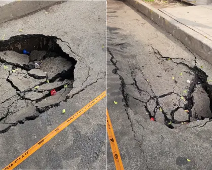Socavón en Iztacalco alerta riesgo de hundimientos en la colonia Agrícola Oriental de CDMX