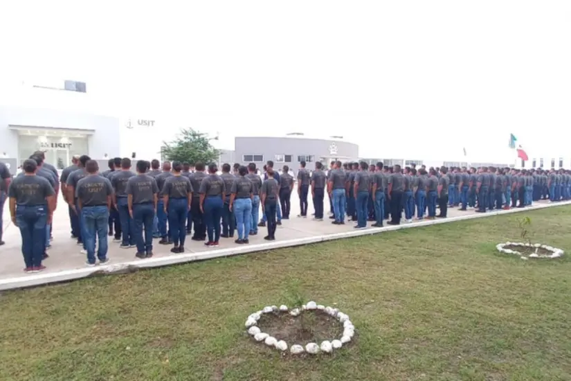 Estudiantes de la Universidad de Seguridad y Justicia de Tamaulipas. Foto: Carlos García