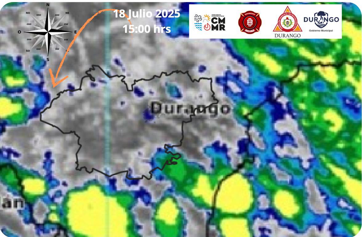 Se registran lluvias intensas en gran parte de la ciudad 
