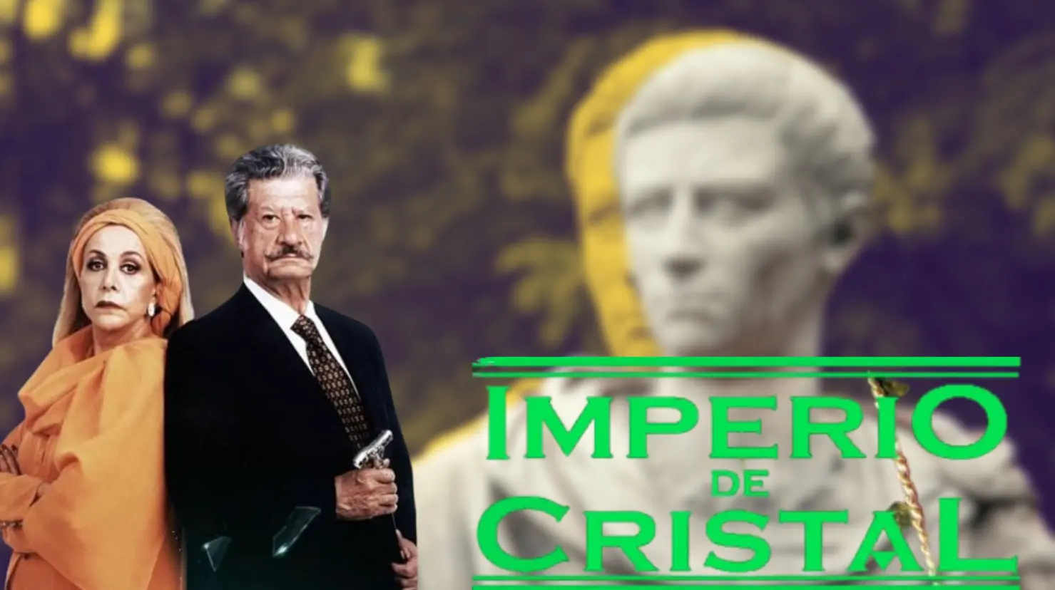 María Rubio e Ignacio López Tarso conformaron el gran reparto de Imperio de cristal. Foto. Televisa/Canva.