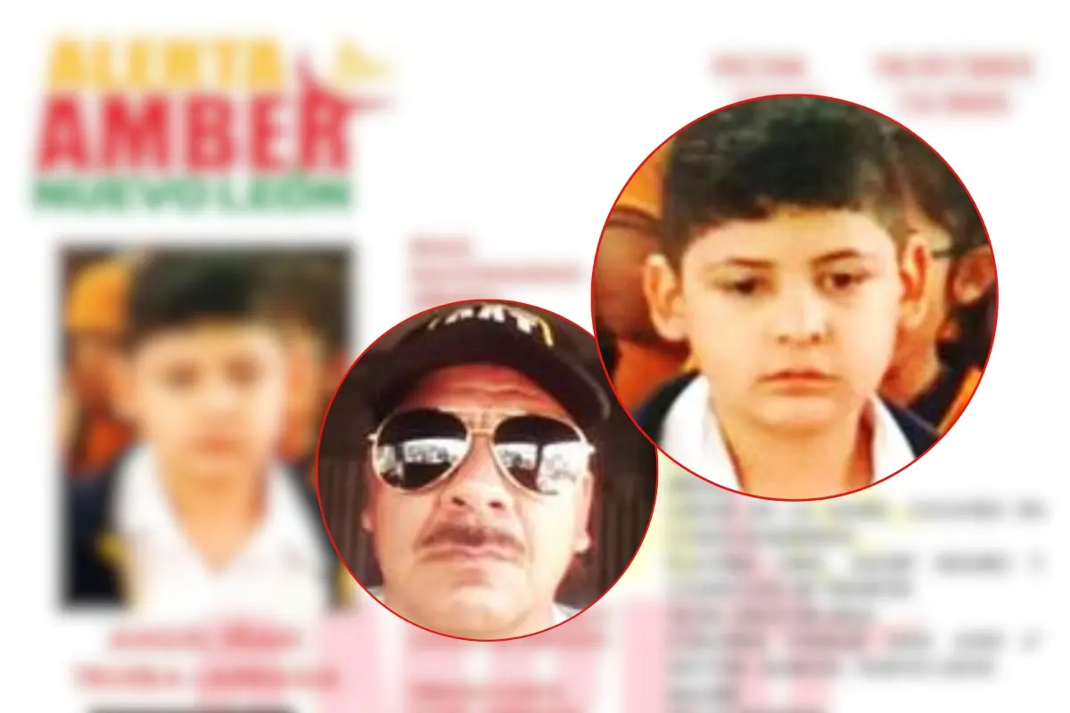 Activan Alerta Amber por desaparición del niño ÁNGEL IÑAKI TRUEBA LARRAGA, va en compañía de JUAN JOSE PIÑA RUIZ. Foto: Composición CANVA