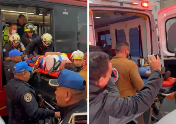 Metrobús de CDMX choca con auto particular, se reportan 8 pasajeros heridos