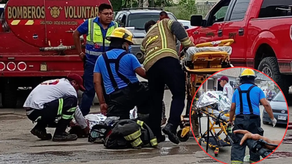 Mujer grave al sufrir incendio con sus hijas; Secretaria de Salud brinda atención