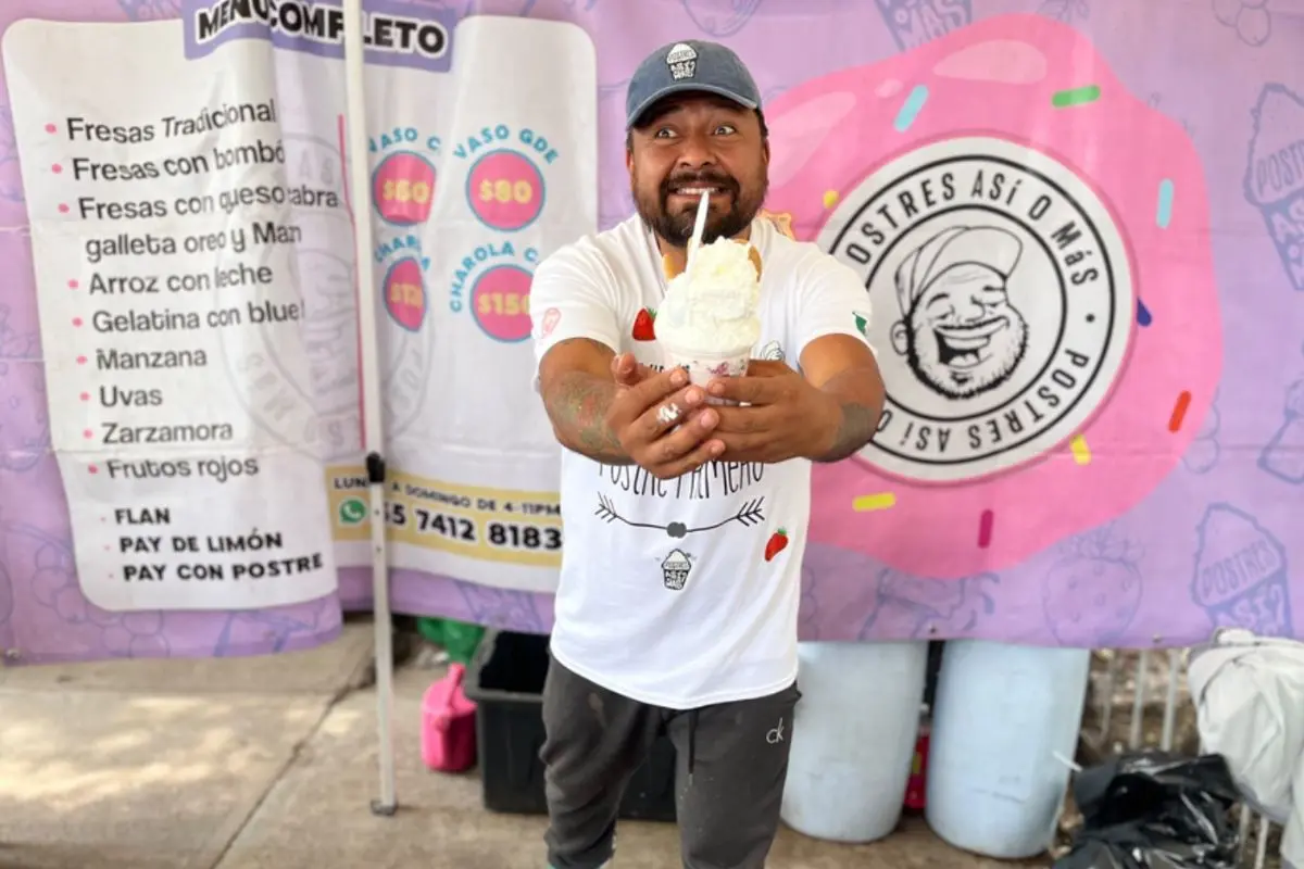 Diego Barrios en Postres así o más en CDMX. Foto: Iván Macías / Omar Gómez