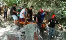 Protección Civil de Guadalupe realiza rescate en las cascadas del Cerro de la Silla