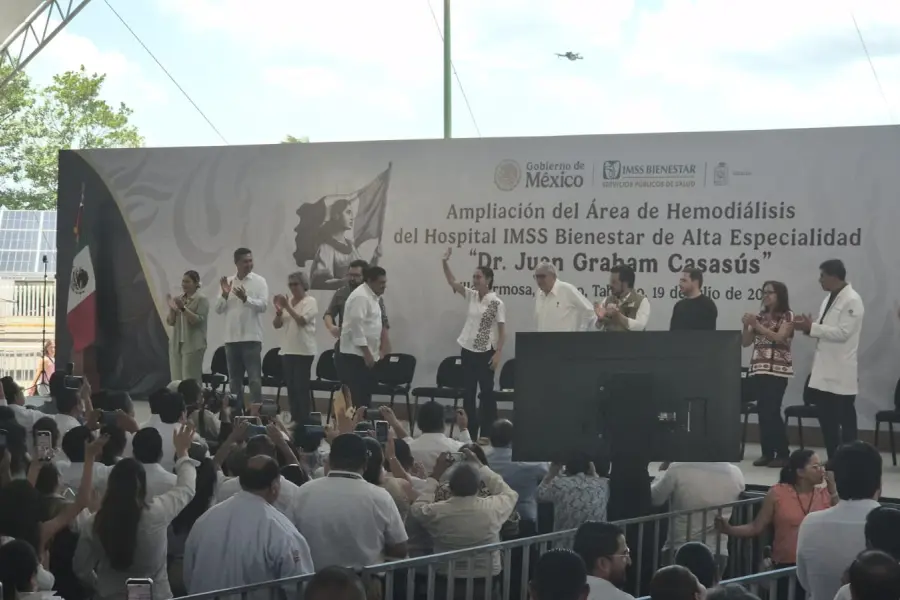 Claudia Sheinbaum supervisa e inaugura ampliación de hospital en Tabasco