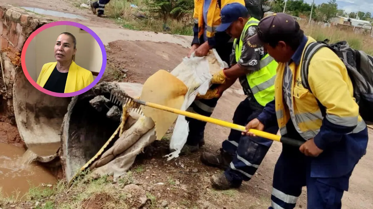 Autoridades piden a la ciudadanía no tirar basura en las calles por riesgo de inundación. Foto: Especial.