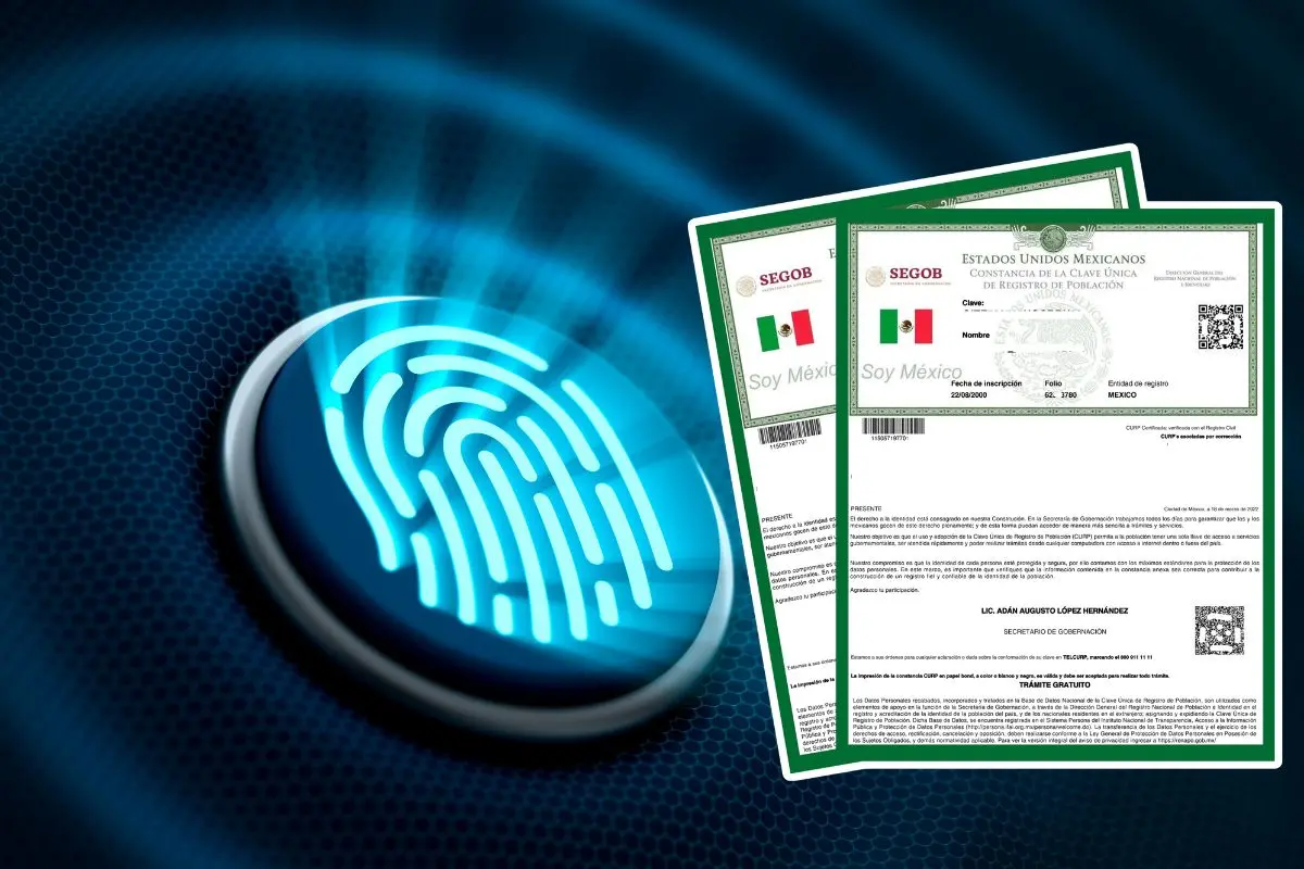 El CURP biométrico solucionará complicaciones en el tema de seguridad. Foto: CANVA / Gob de México