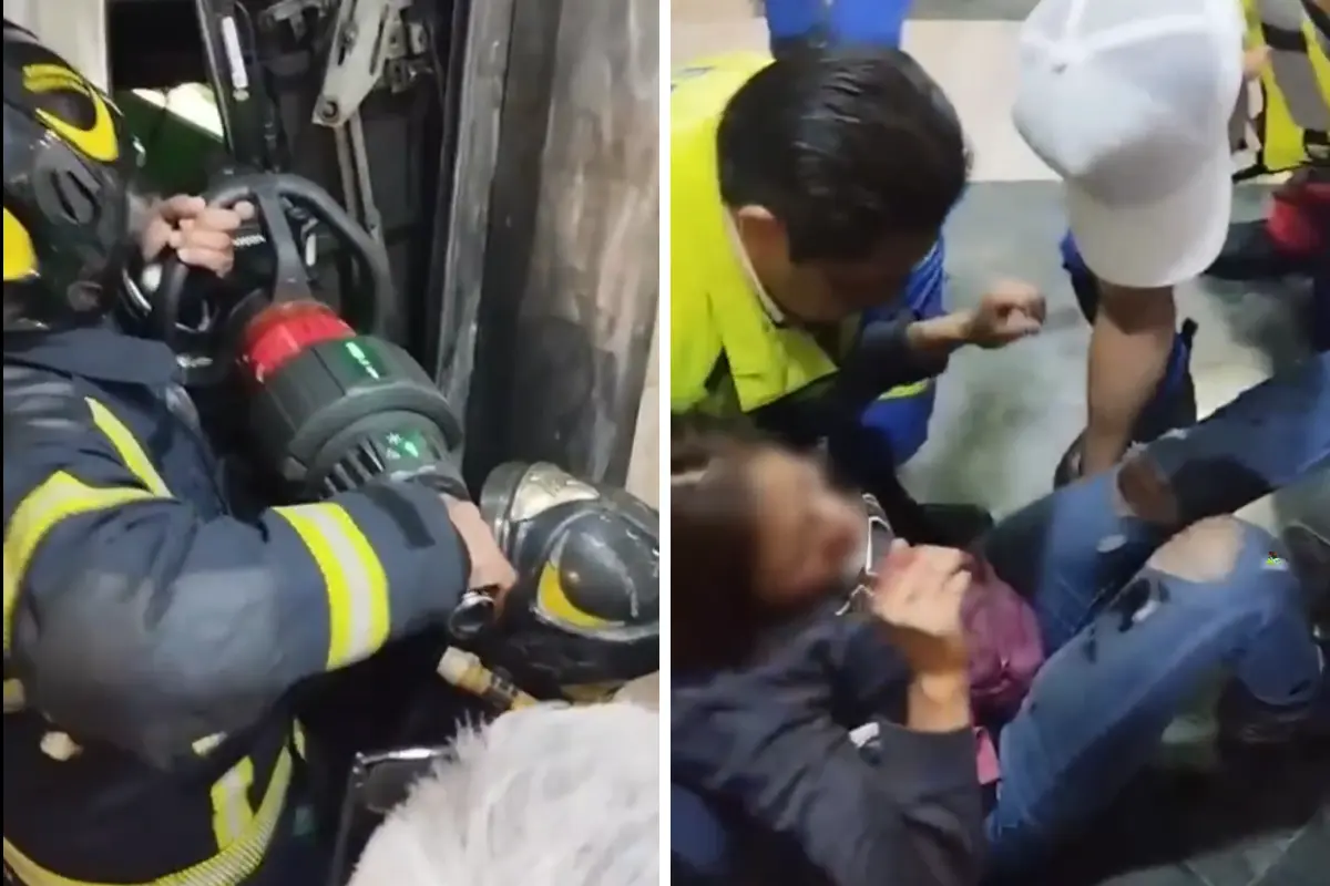 Elevador caído deja al menos 6 lesionados en CDMX, Foto: Captura de pantalla.